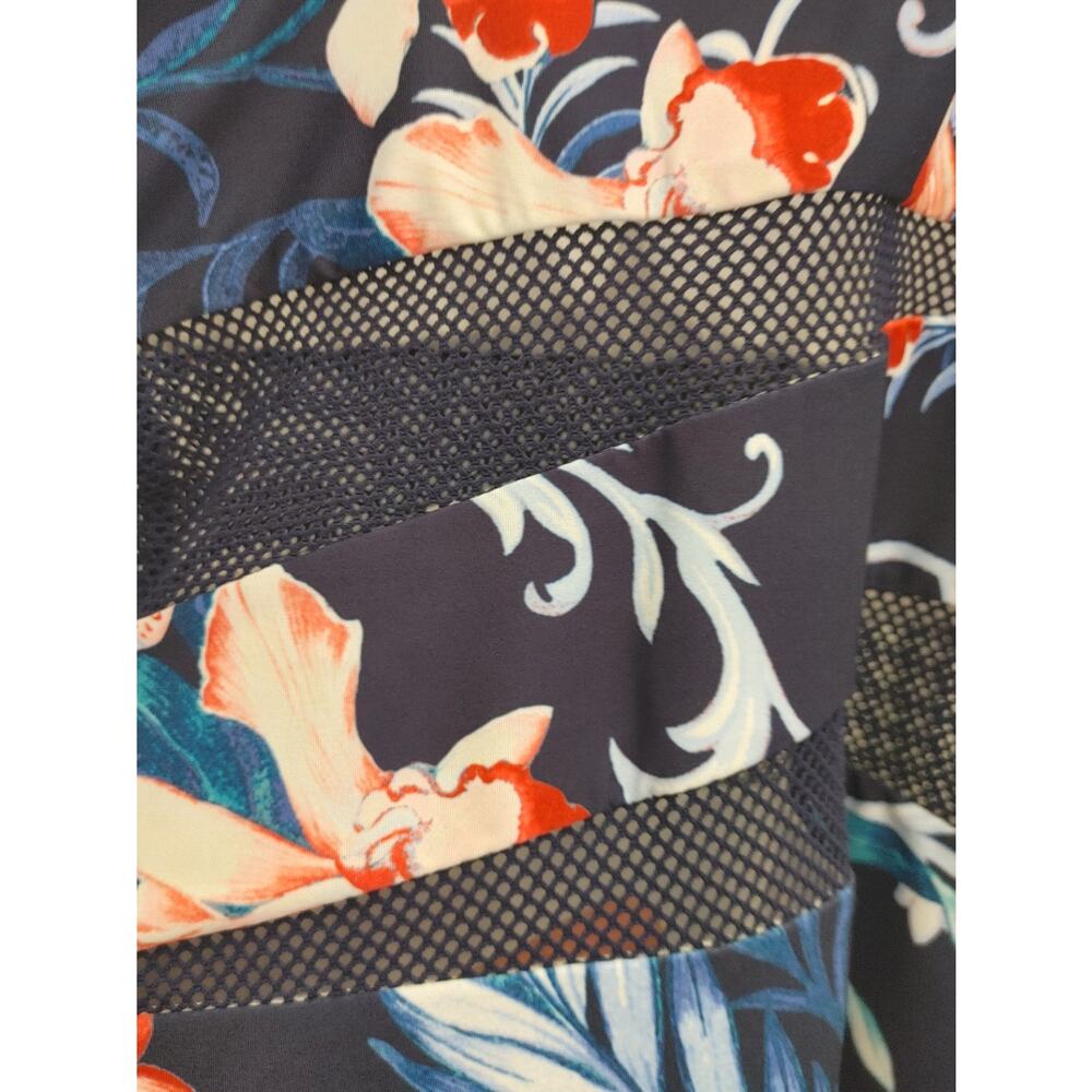 Carmen Marc Valvo Swimsuit One Piece Mesh Detail Floral Sz 10 NWT - Picture 5 of 6